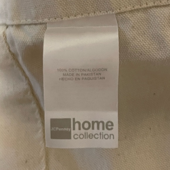 3 curtain panels JCPenny Home Collection - off-white / cream button-top - Picture 5 of 12